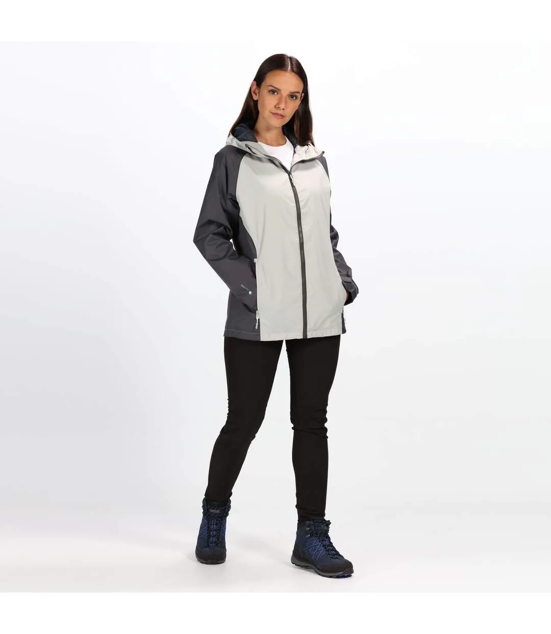 Regatta Womens/Ladies Atten Waterproof Shell Jacket (Light Steel/Seal Grey) - UTRG4984