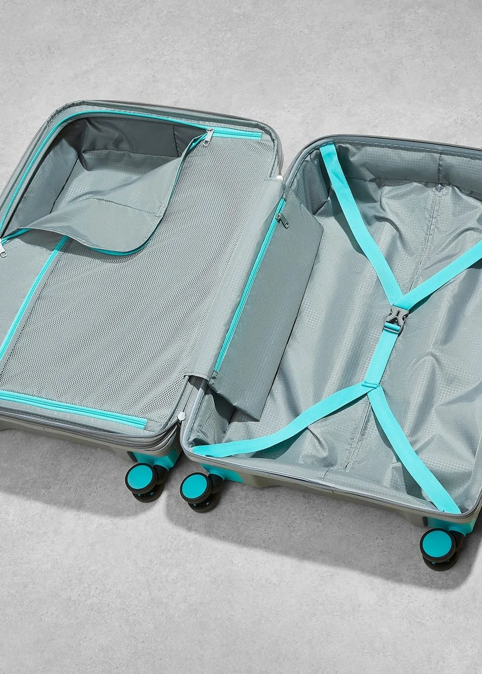 Rock Grey/Aqua Tulum Suitcase