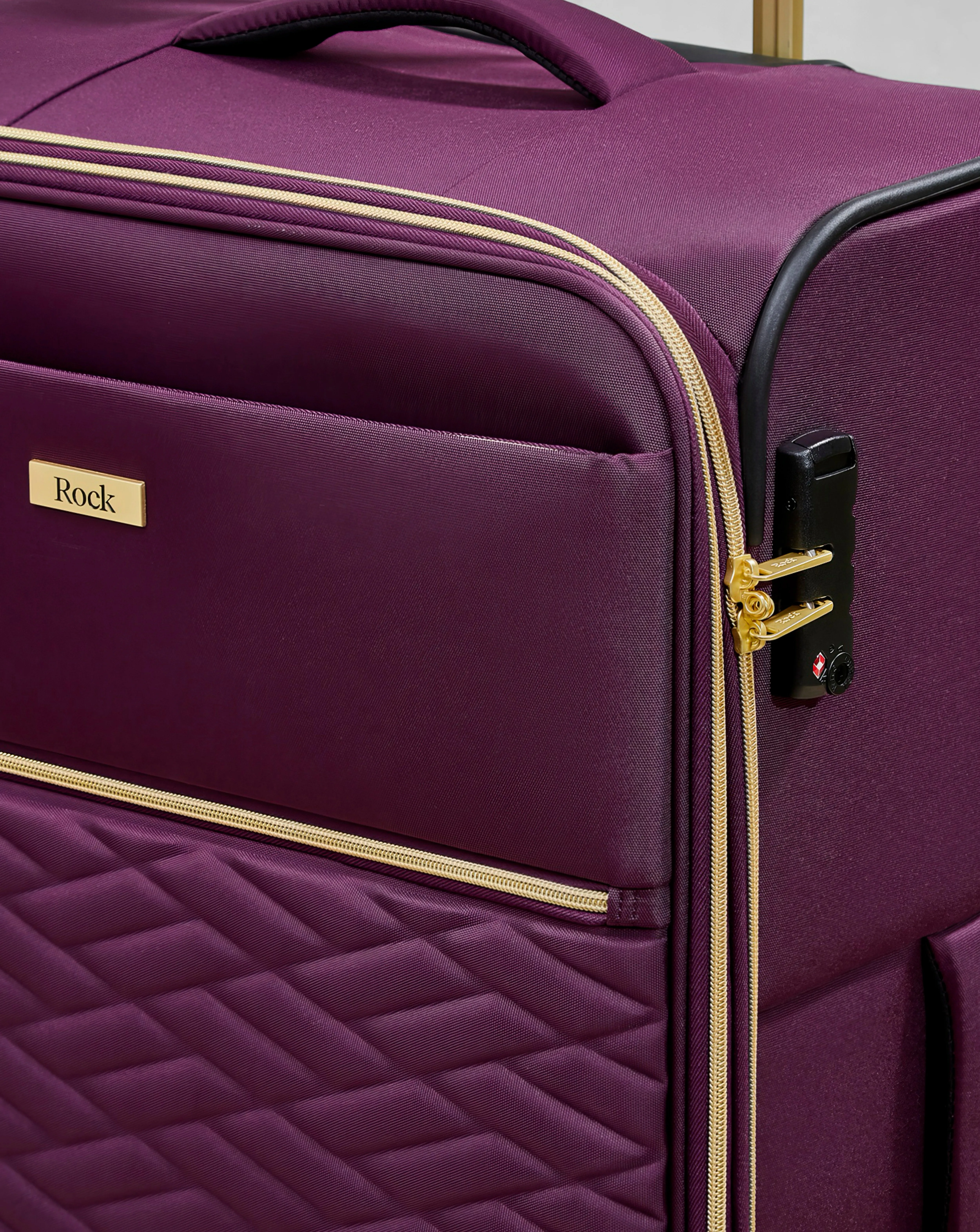 Rock Sloane 3pc Suitcase Set Purple | Simply Be