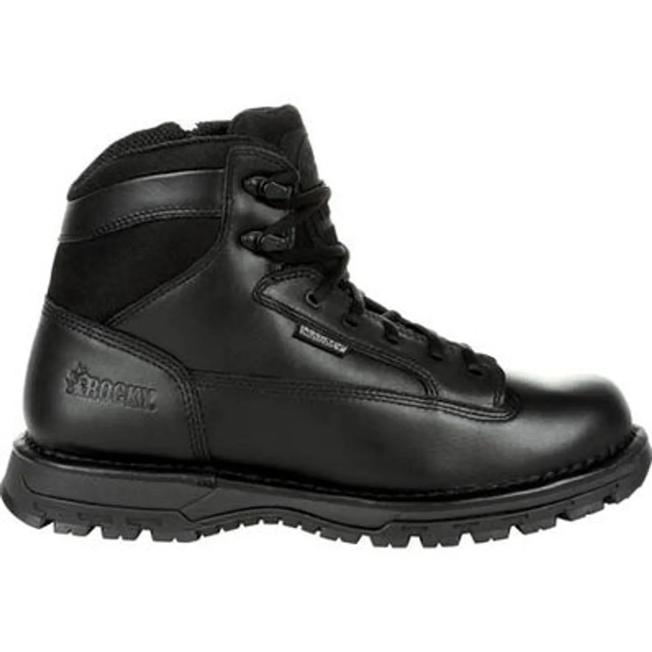 Rocky Women's Portland 6" Black Side Zip Waterproof Public Service Boot