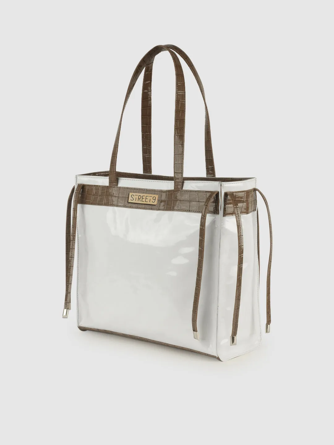 Royal White Brown Tote