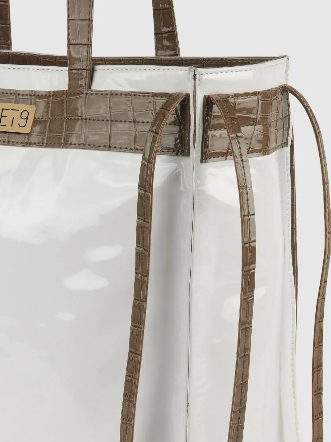 Royal White Brown Tote