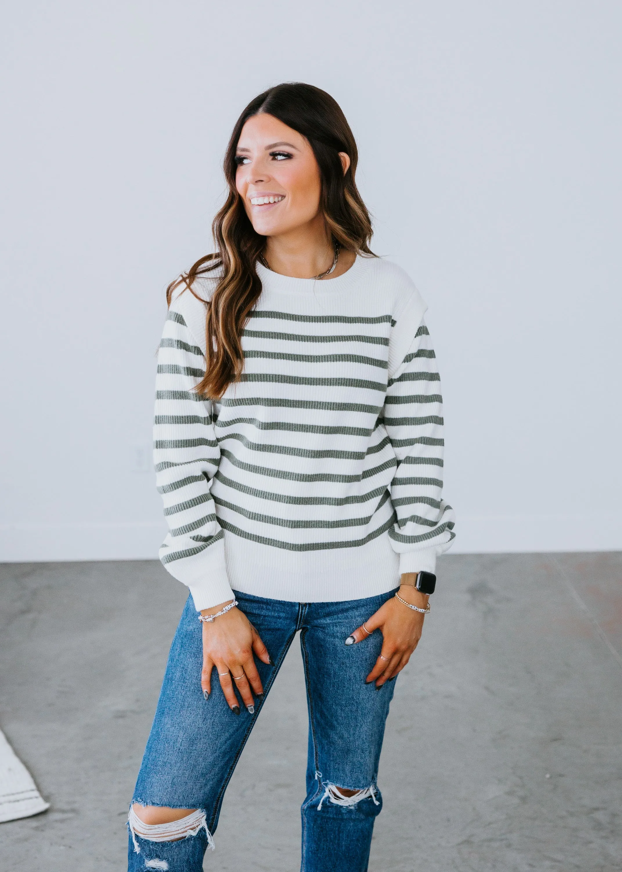 Selena Striped Pullover