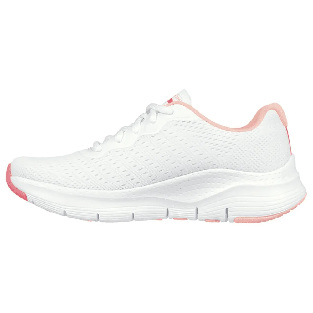 Skechers Ladies Arch Fit Infinity Cool White Pink Trainers