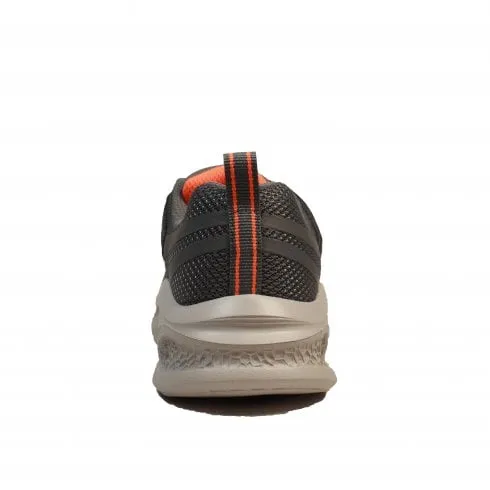 Skechers S-Lights: Meteor-Lights | Charcoal/Orange | Childrens Light Up Trainers