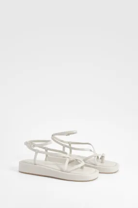 Skinny Strap Chunky Sandals