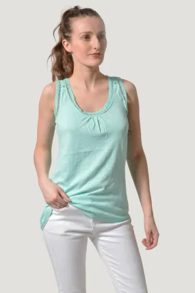 Sleeveless Scoop Neck Jersey Top