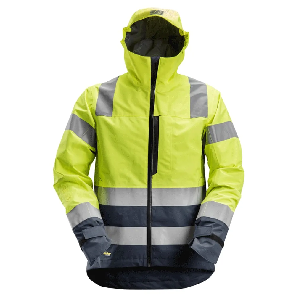 Snickers 1330 AllroundWork, Hi-Vis Waterproof Shell Jacket Class 3 Various Colours