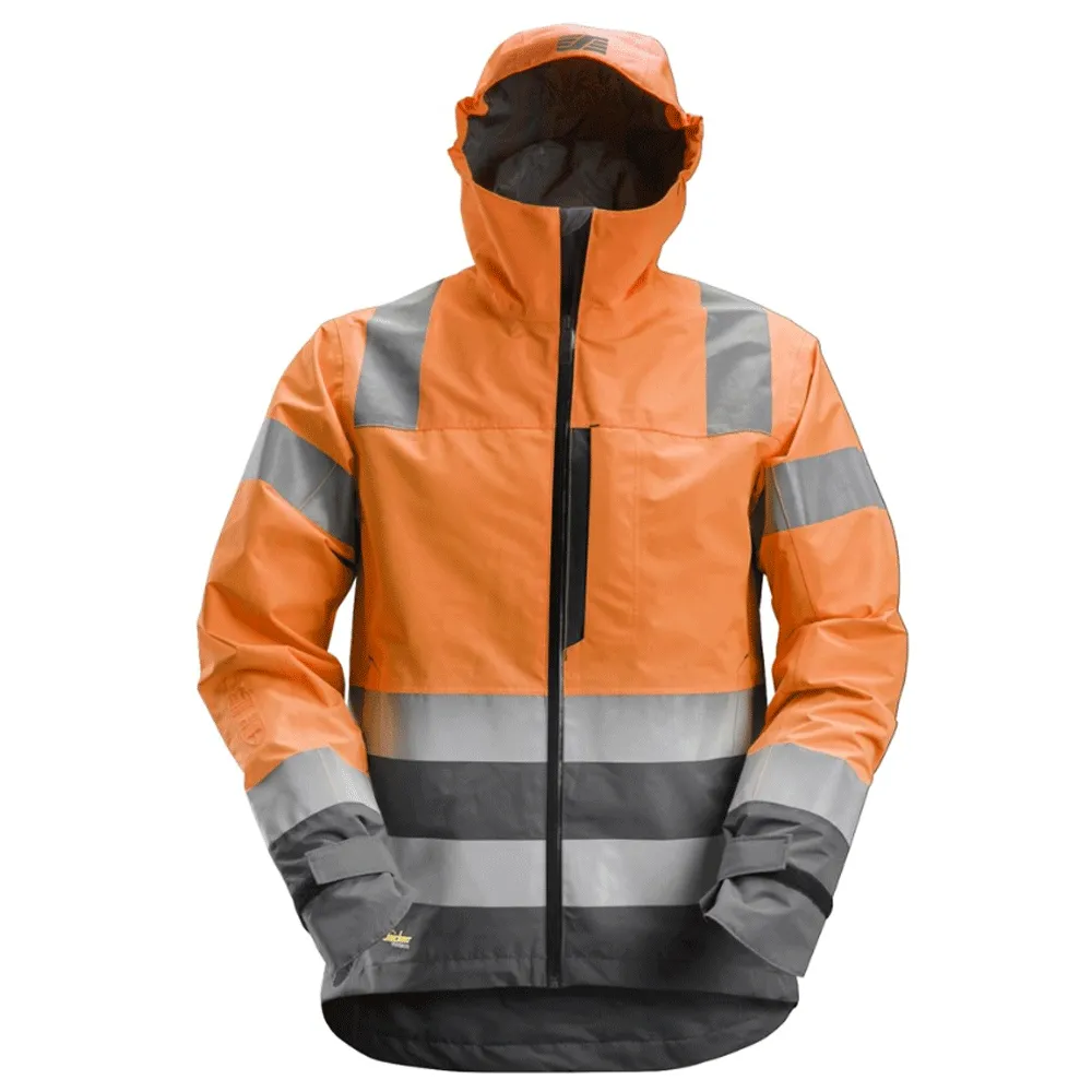 Snickers 1330 AllroundWork, Hi-Vis Waterproof Shell Jacket Class 3 Various Colours