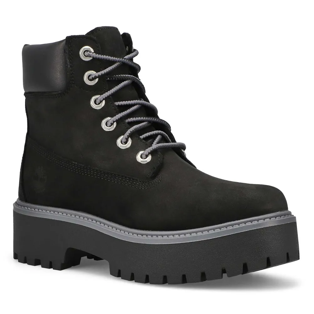 Soft Moc Womens Stone Street Waterproof 6 Inch Boot - Black