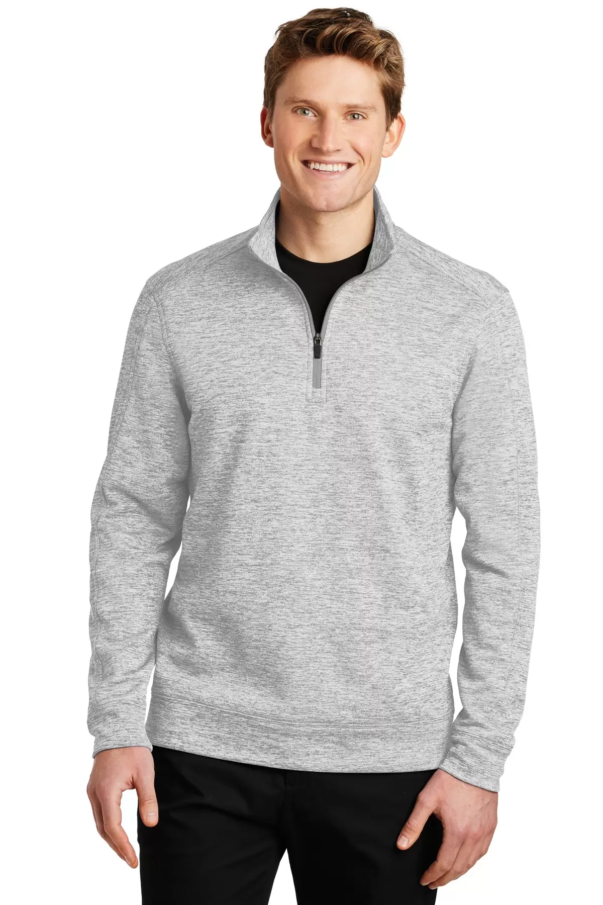 Sport Tek ST226 Sport-Tek PosiCharge Electric Heather Fleece 1/4-Zip Pullover SKU: ST226