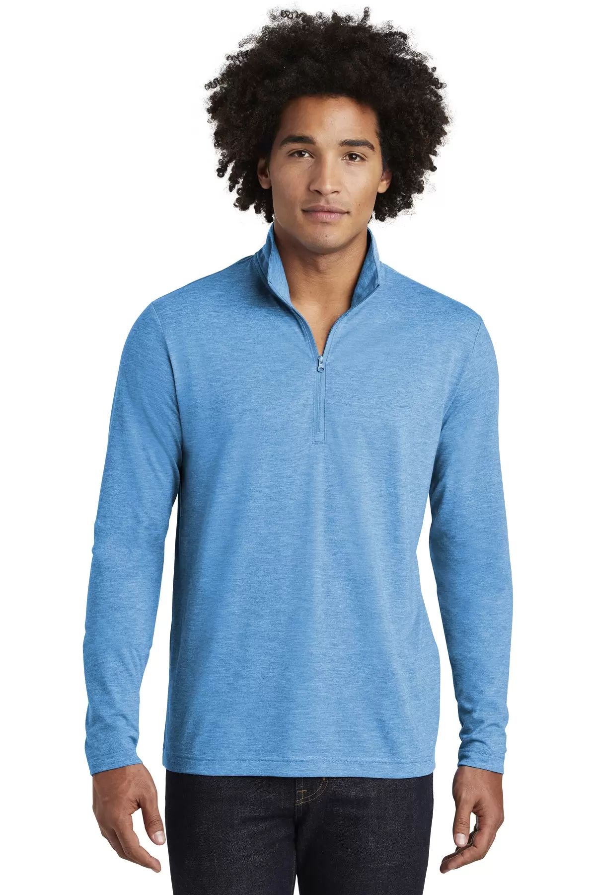 Sport Tek ST407 Sport-Tek  PosiCharge  Tri-Blend Wicking 1/4-Zip Pullover SKU: ST407