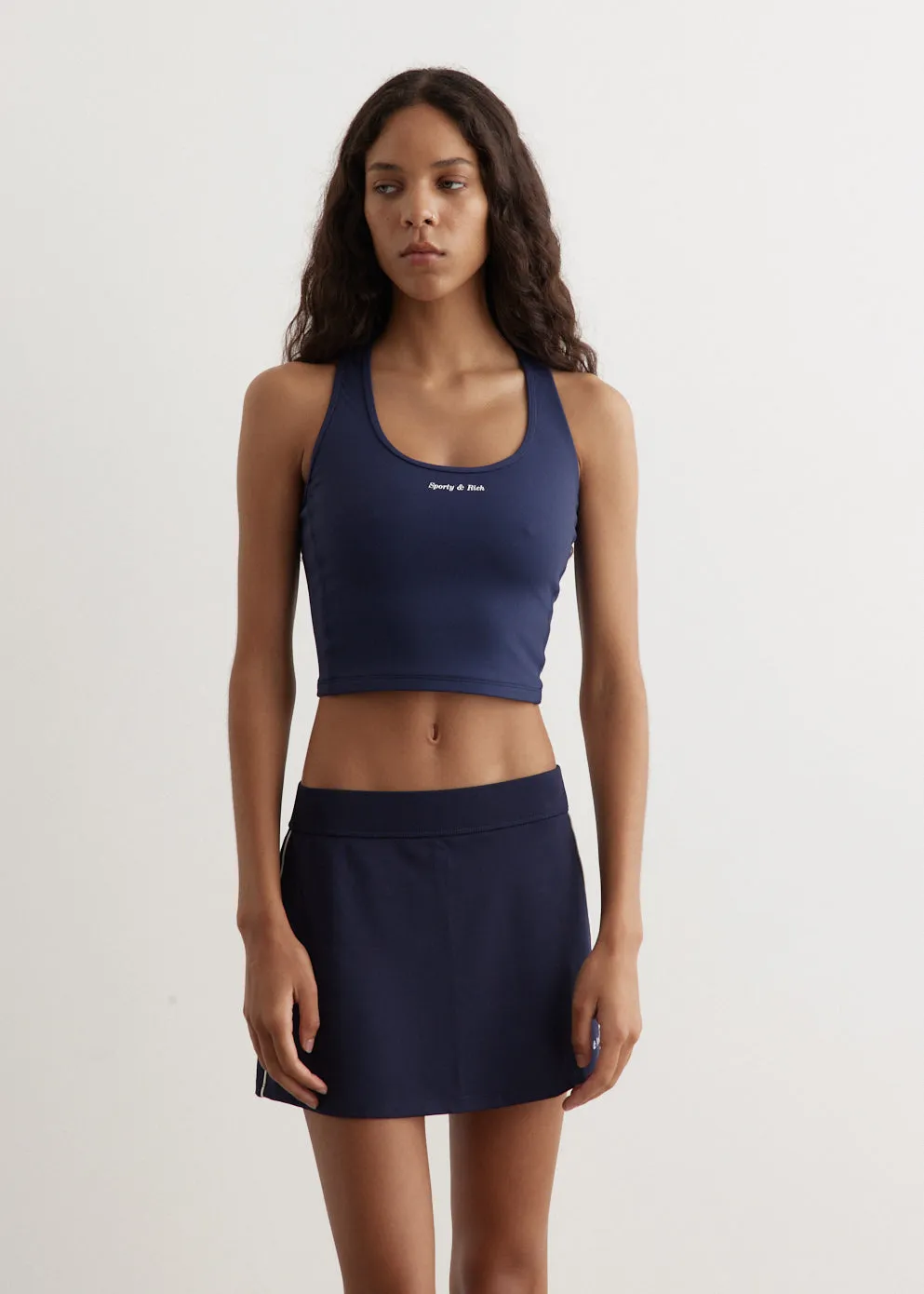 Sporty and Rich -  Classic Logo Sports Cropped Tank - Tank