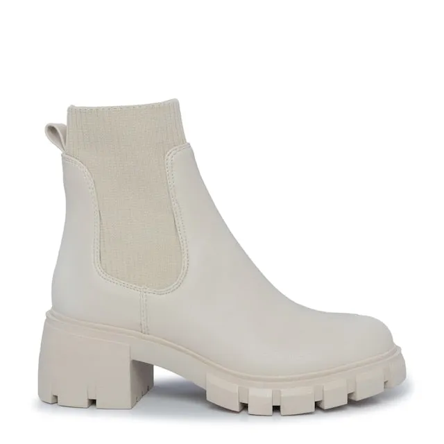 Steve Madden Hayle Patform Chelsea boot in Bone