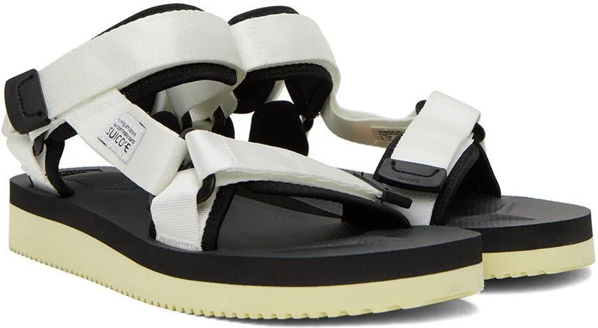 Suicoke White & Black Depa-V2 sandals