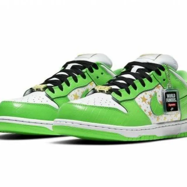 Supreme x nike sb dunk low mean green