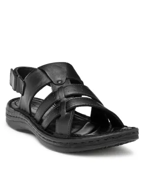 Teakwood Black Daily Wear Sandals