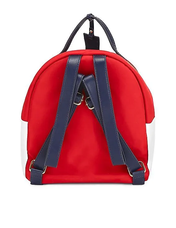 Tommy Hilfiger Women Multi Colour Corporate Colour Block Dome Backpack