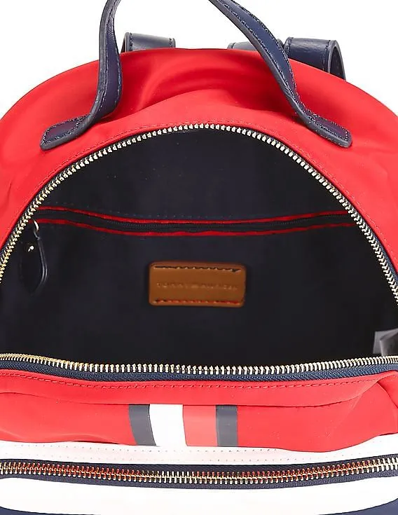 Tommy Hilfiger Women Multi Colour Corporate Colour Block Dome Backpack