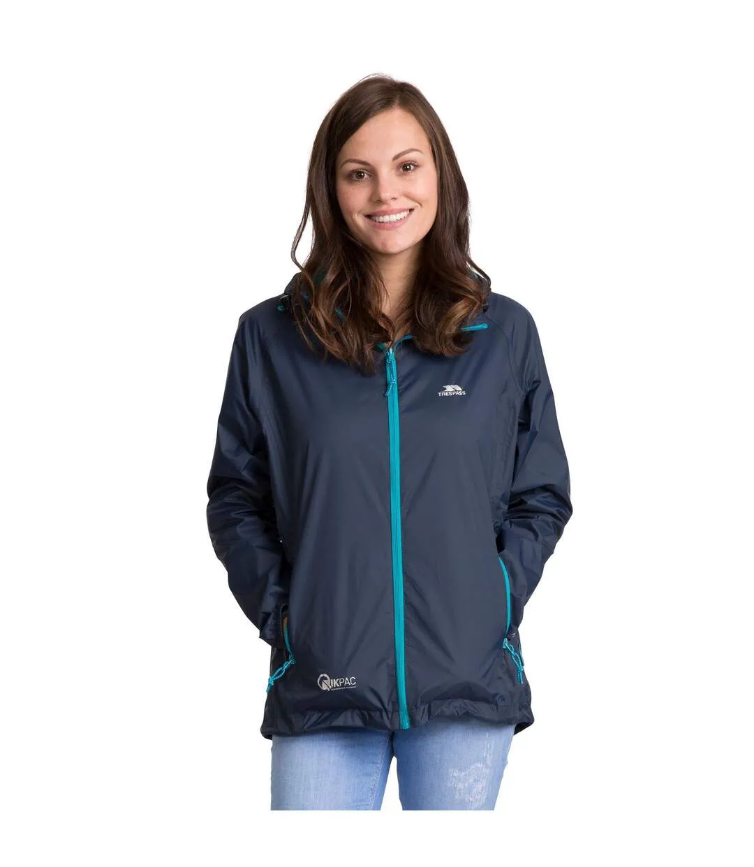 Trespass Womens/Ladies Qikpac Waterproof Packaway Shell Jacket (Navy) - UTTP3379