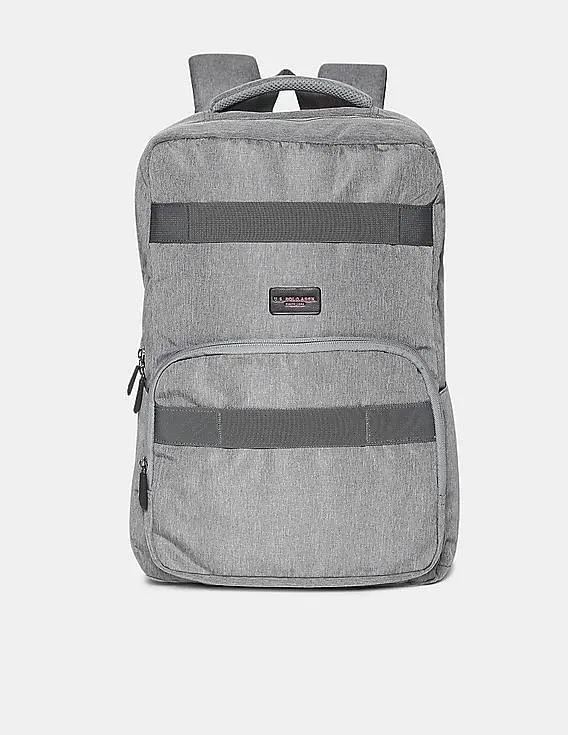 U.S. Polo Assn. Grey Heathered Laptop Backpack