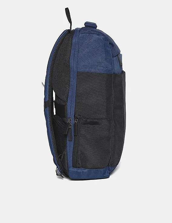 U.S. Polo Assn. Navy And Black Colour Block Laptop Backpack