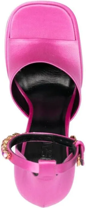 Versace Medusa charm platform sandals Pink