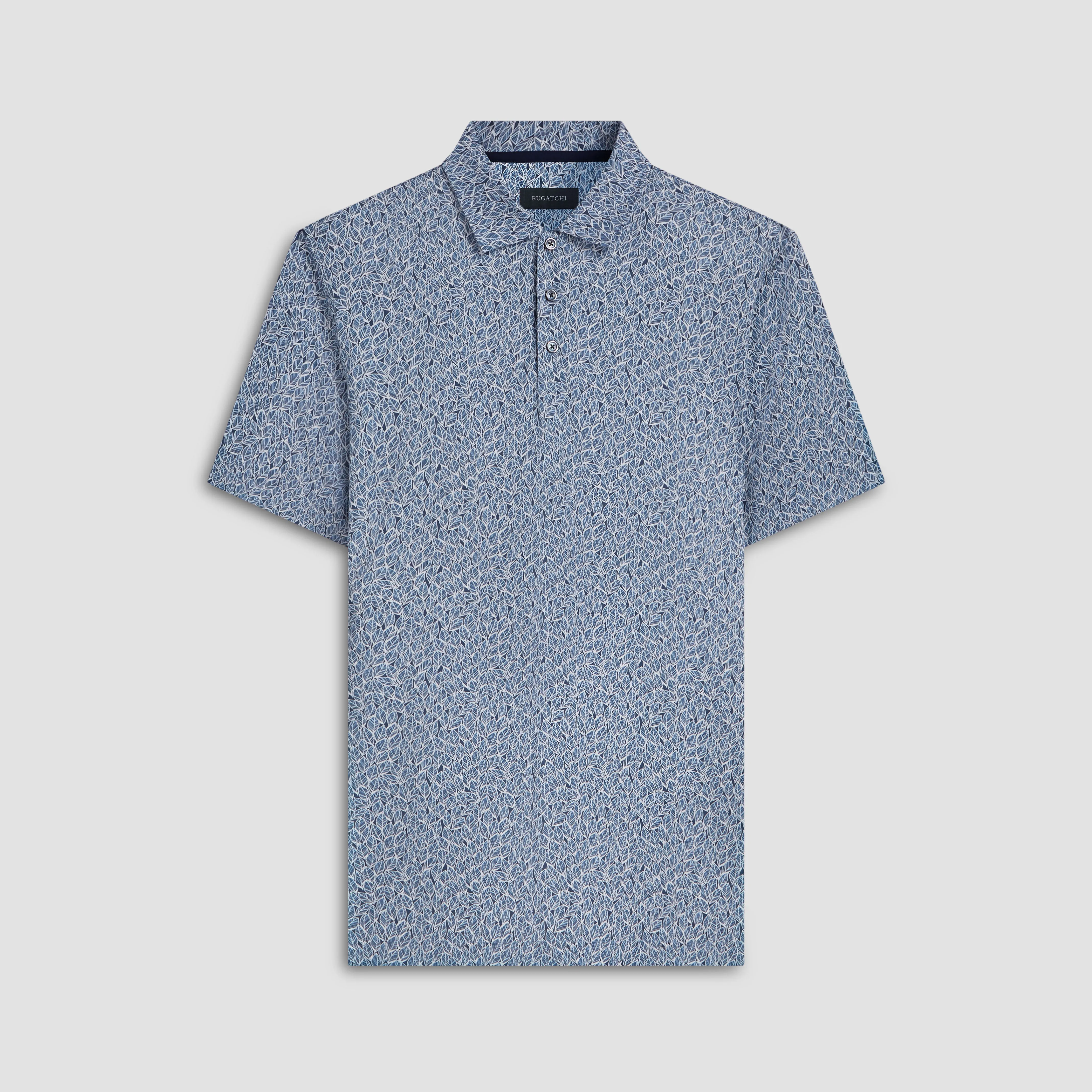 Victor Leaf Print OoohCotton Polo