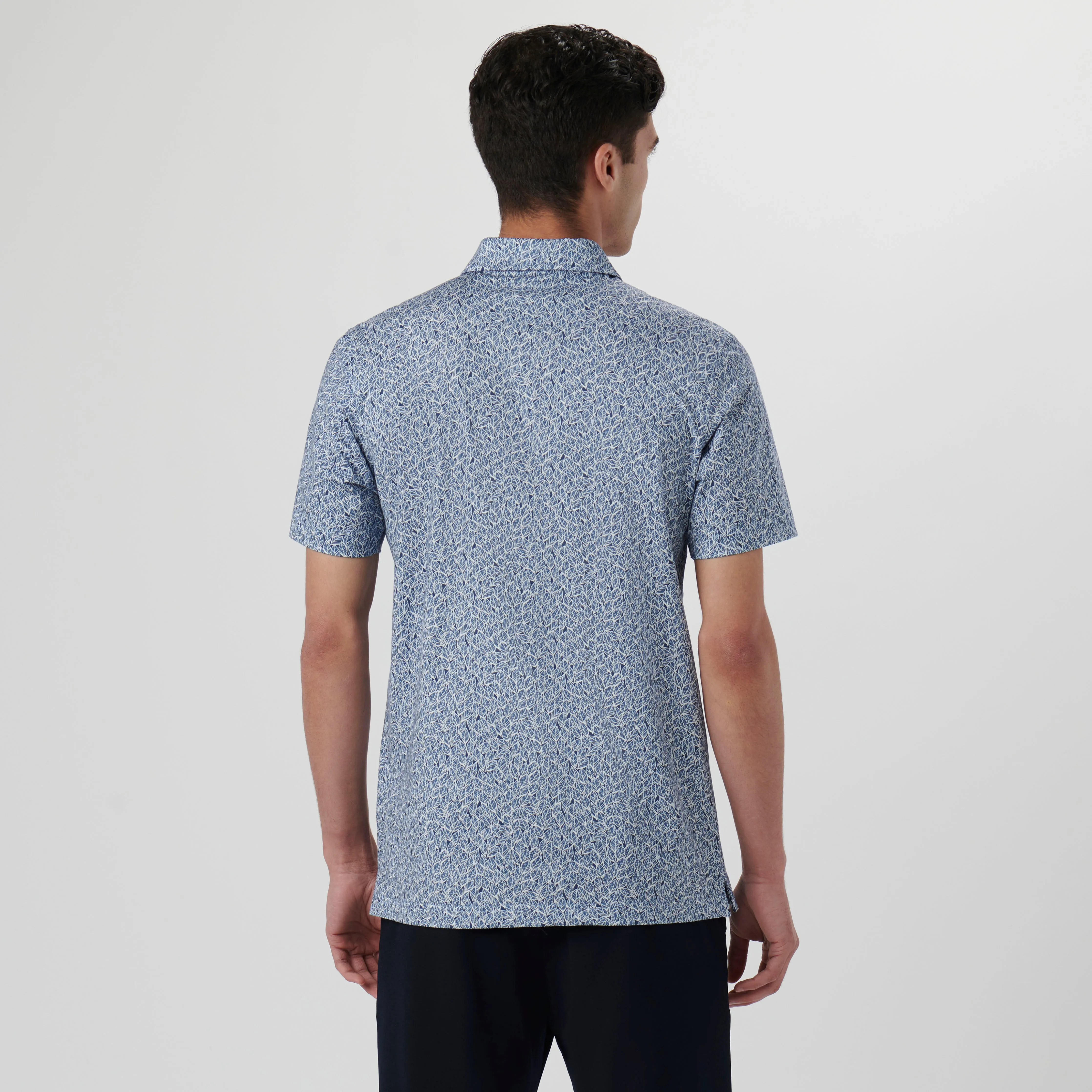 Victor Leaf Print OoohCotton Polo