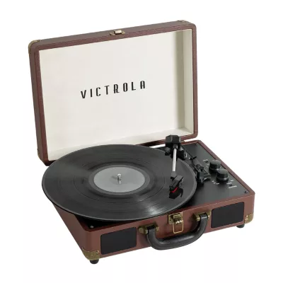 Victrola Bluetooth Suitcase Record Player with 3-speed Turntable