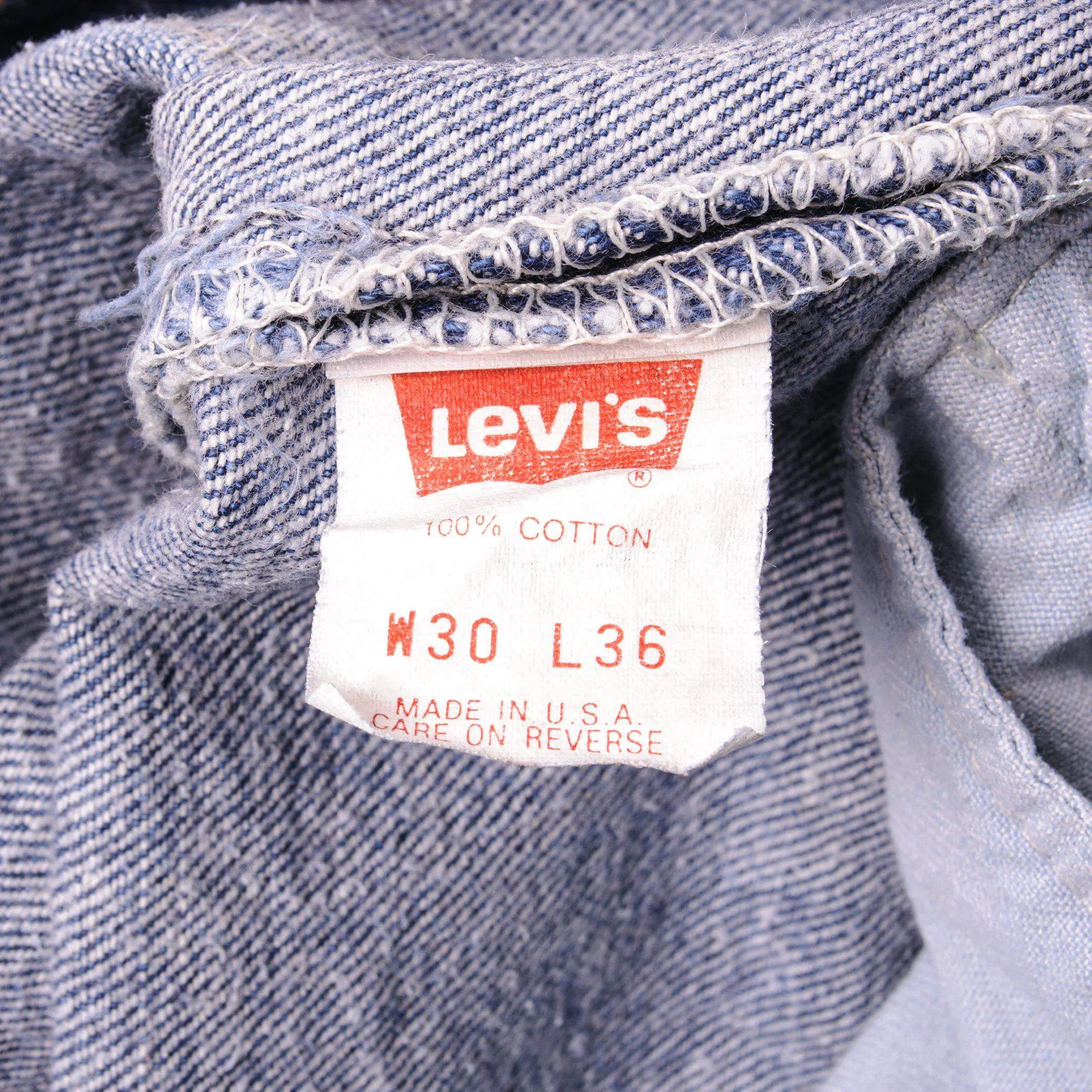 VINTAGE LEVIS 501 JEANS INDIGO 1980s SIZE W29 L35 MADE IN USA