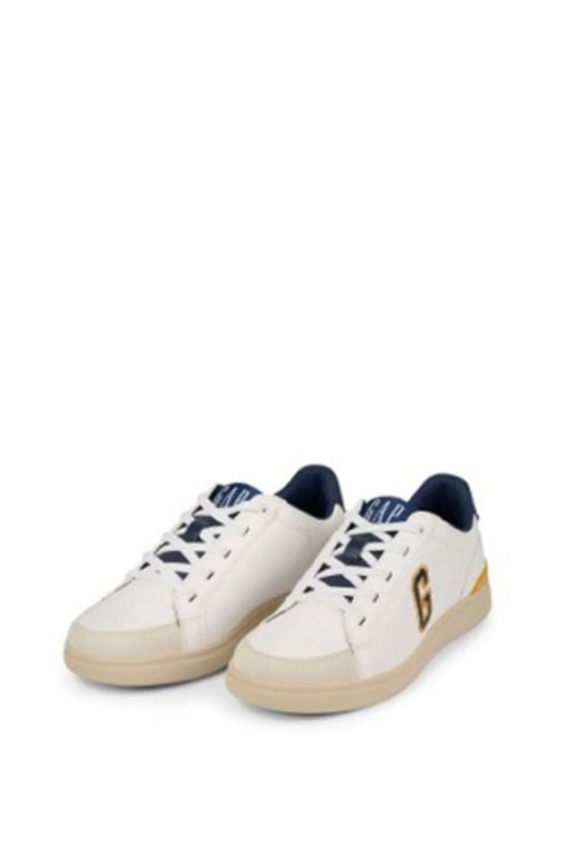 White, Yellow and Navy Seattle Kids Low Top G Trainers