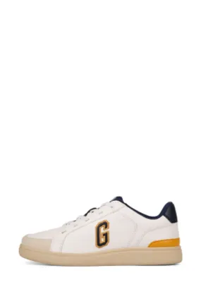 White, Yellow and Navy Seattle Kids Low Top G Trainers