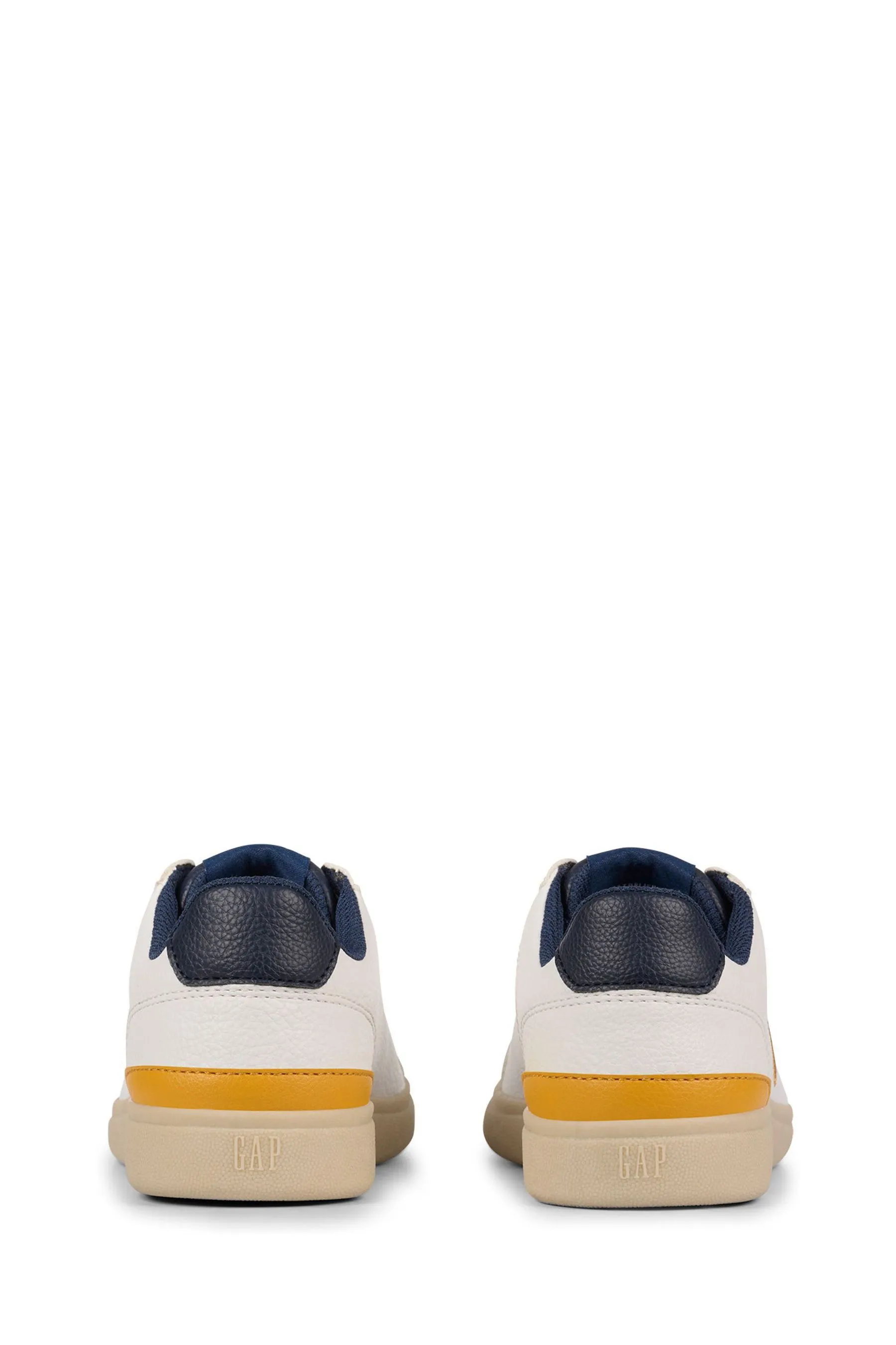 White, Yellow and Navy Seattle Kids Low Top G Trainers