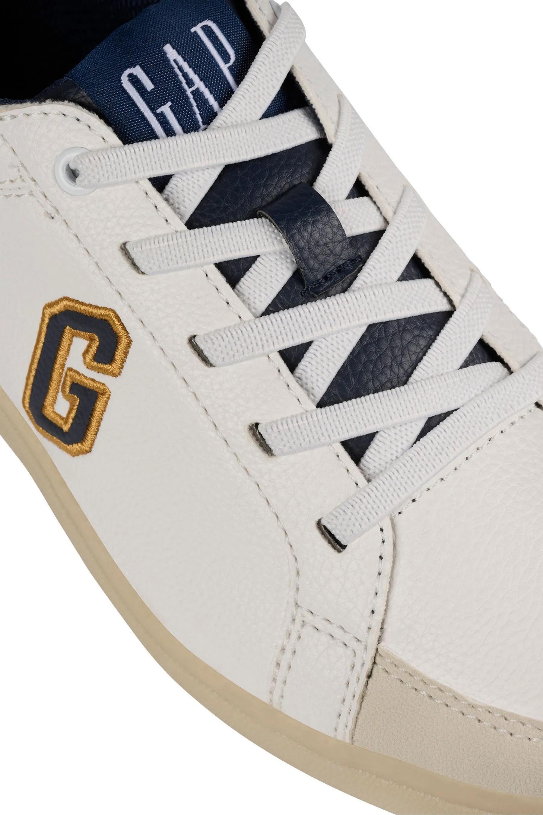 White, Yellow and Navy Seattle Kids Low Top G Trainers