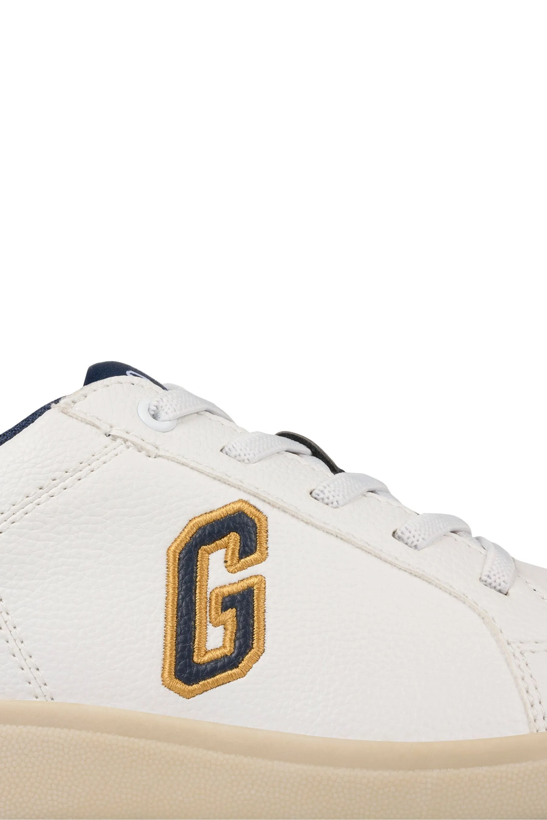 White, Yellow and Navy Seattle Kids Low Top G Trainers