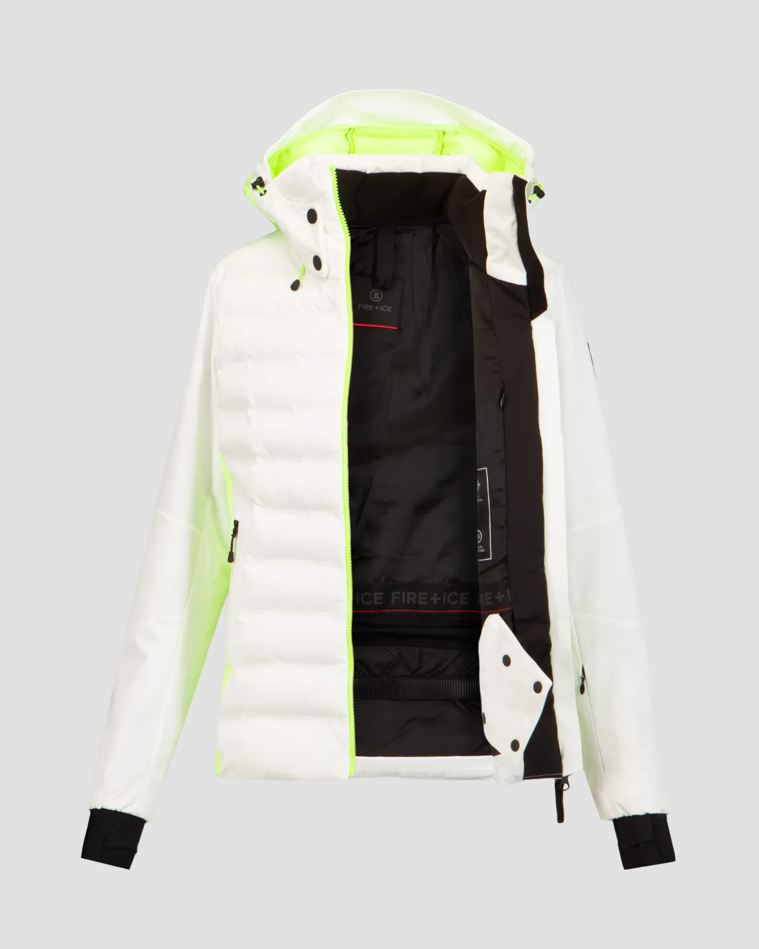 Women's white ski jacket BOGNER FIRE+ICE Janka3 34917491-732