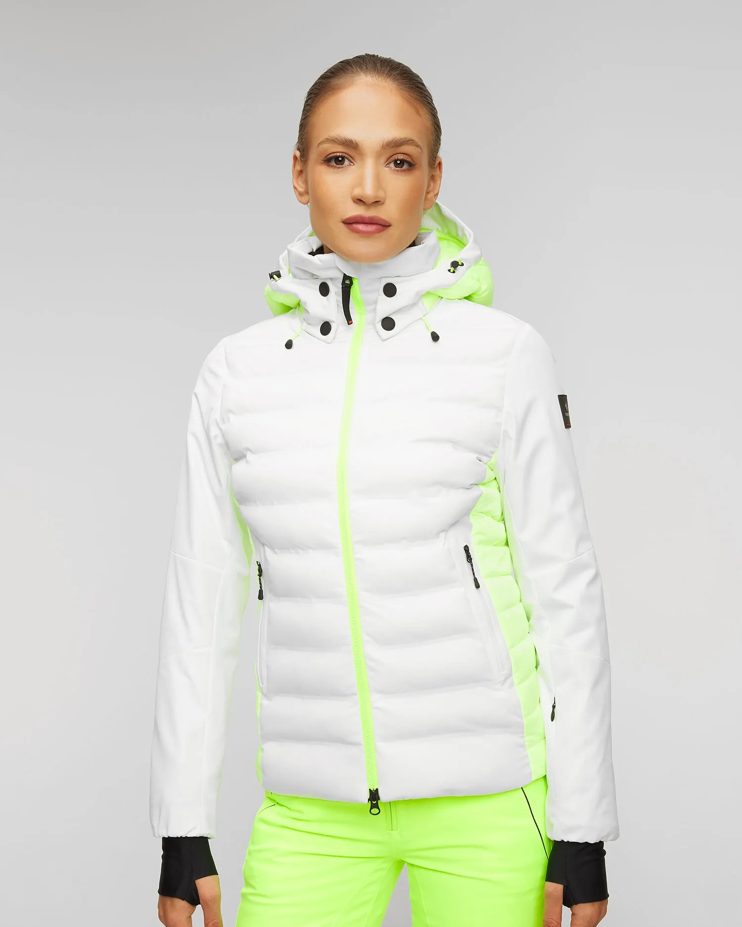 Women's white ski jacket BOGNER FIRE+ICE Janka3 34917491-732