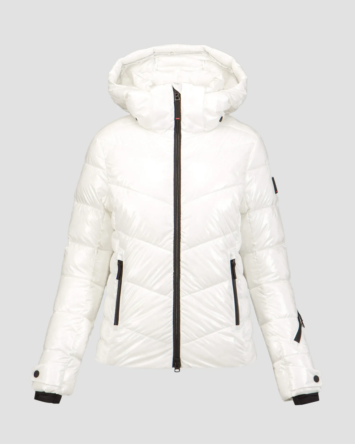 Women's white ski jacket BOGNER FIRE+ICE Saelly2 34658250-732