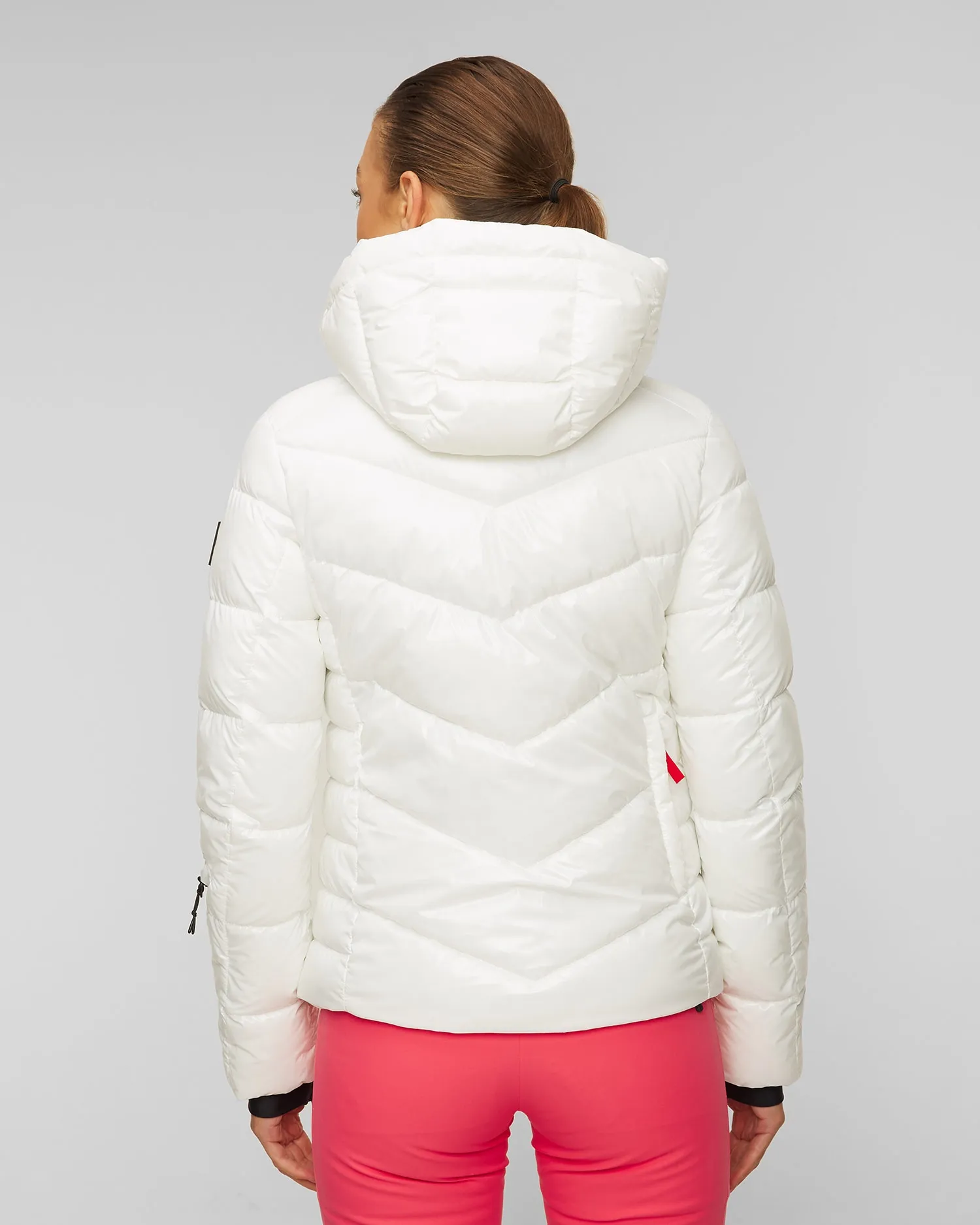 Women's white ski jacket BOGNER FIRE+ICE Saelly2 34658250-732