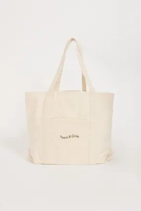 Wordmark Boat Tote Bone