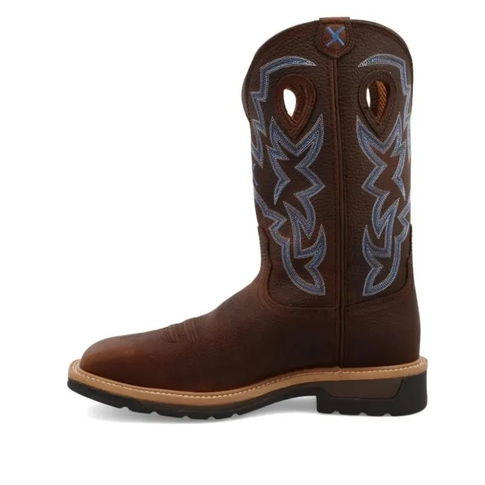 Work Twisted X Men's 12"" Western Work Boot Brown Pebble & Brown Pebble