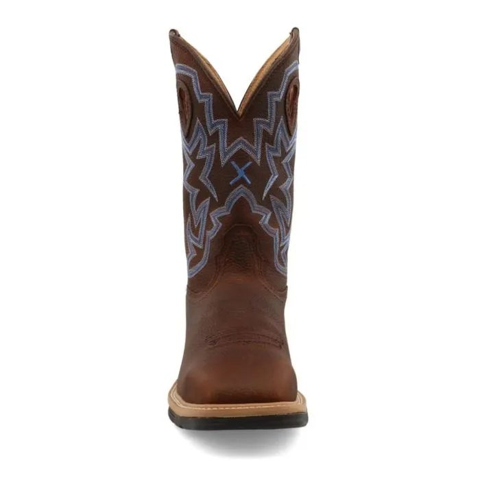 Work Twisted X Men's 12"" Western Work Boot Brown Pebble & Brown Pebble